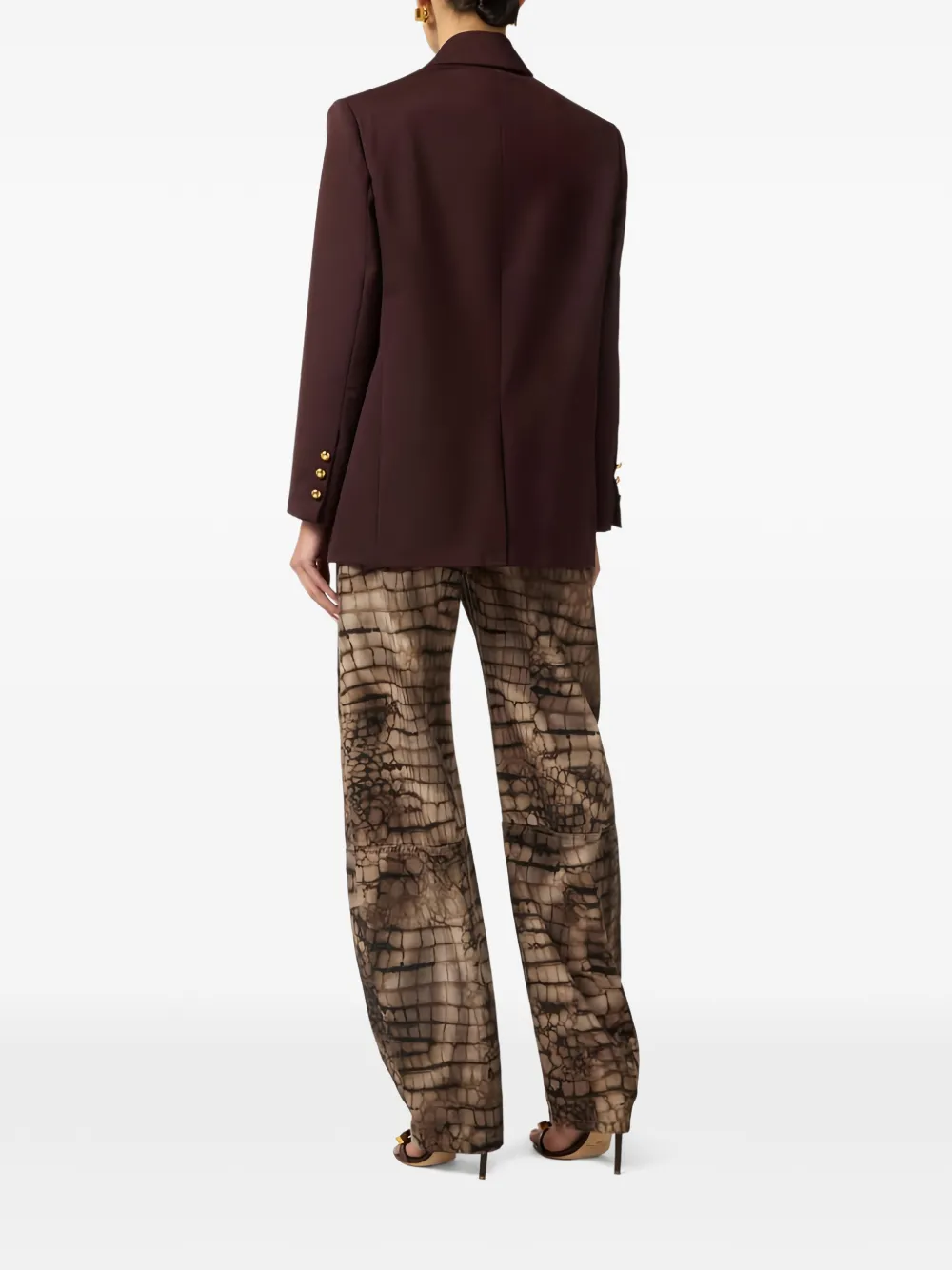 Jewel-Plaques Single-Breasted Blazer