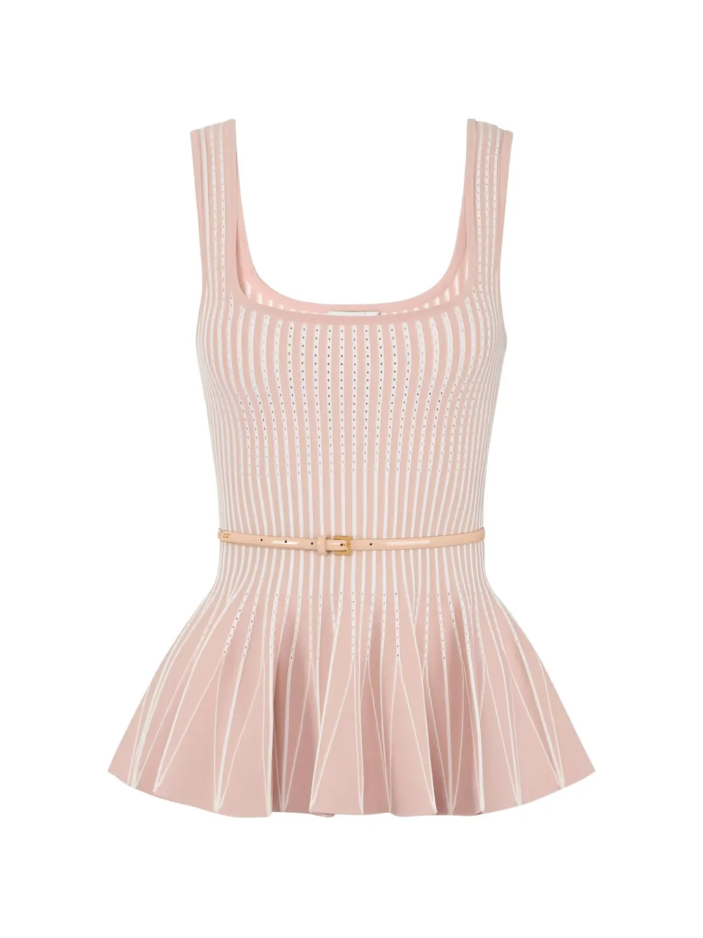 Elisabetta Franchi pleated two-tone top - Rosa