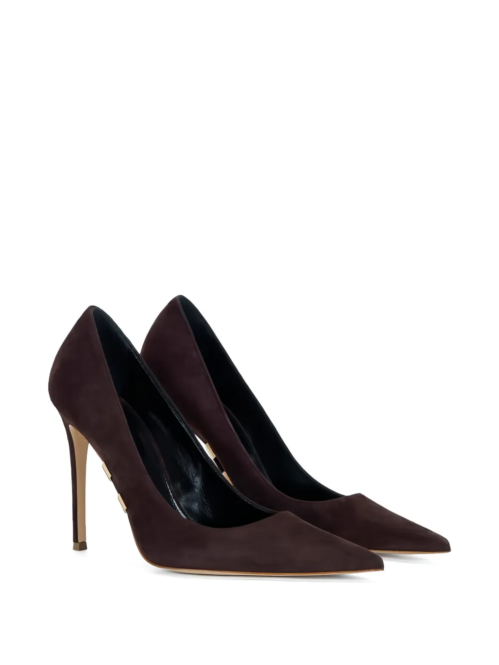 Elisabetta Franchi logo-detail suede pumps Bruin