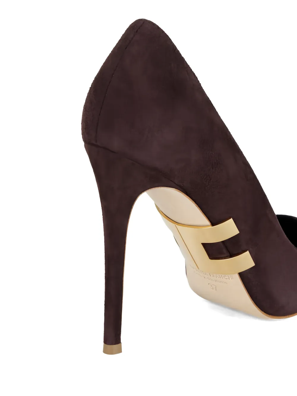 Elisabetta Franchi logo-detail suede pumps Bruin