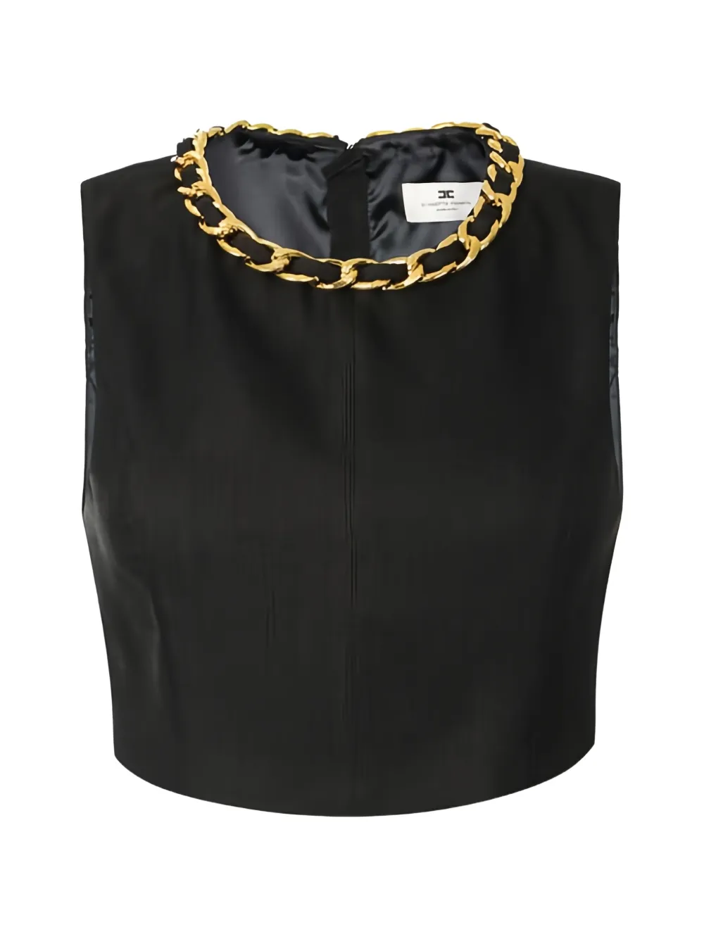 Elisabetta Franchi Top crop - Nero