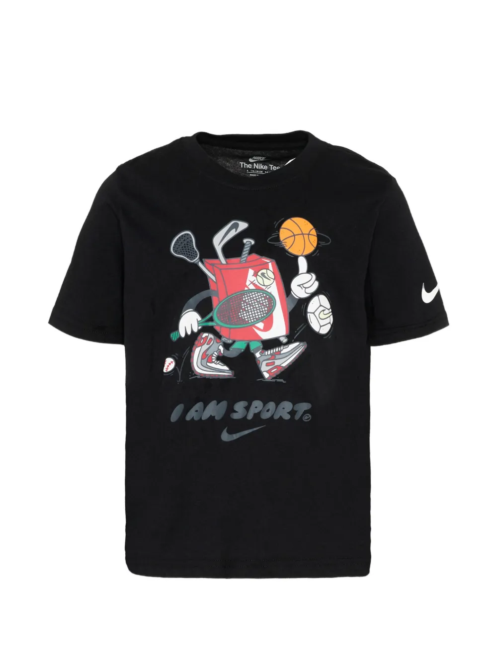 Nike Kids graphic-print short-sleeve T-shirt - Nero