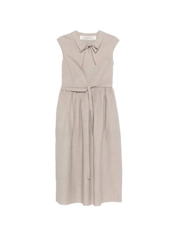 grey sleeveless midi dress Women's Sleeveless midi dress with denim effect | Grey