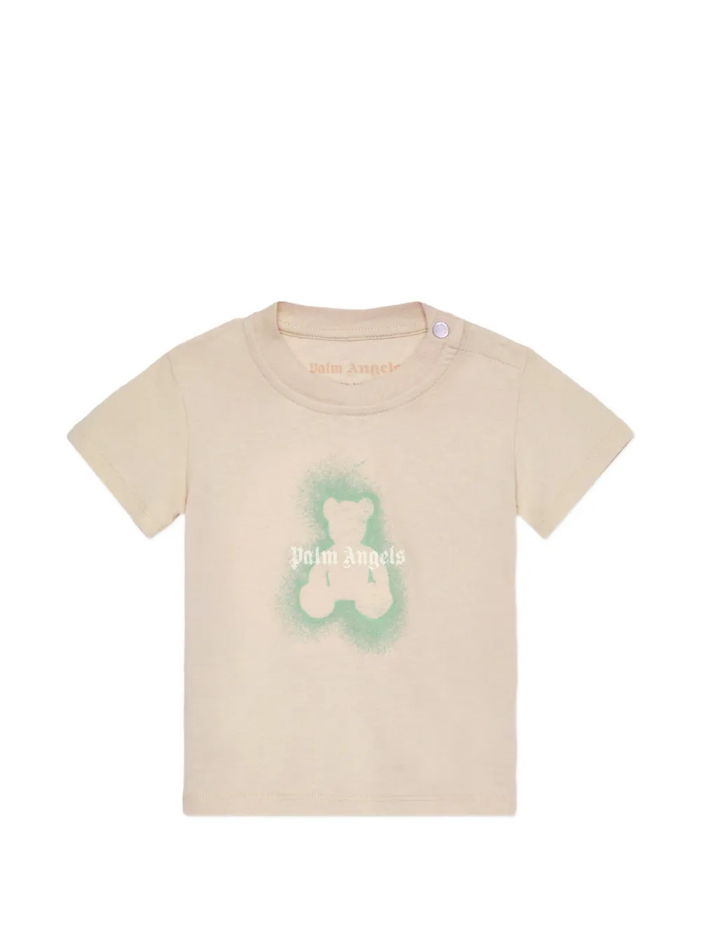 Palm Angels Kids Spray Bear graphic T-shirt - Toni neutri