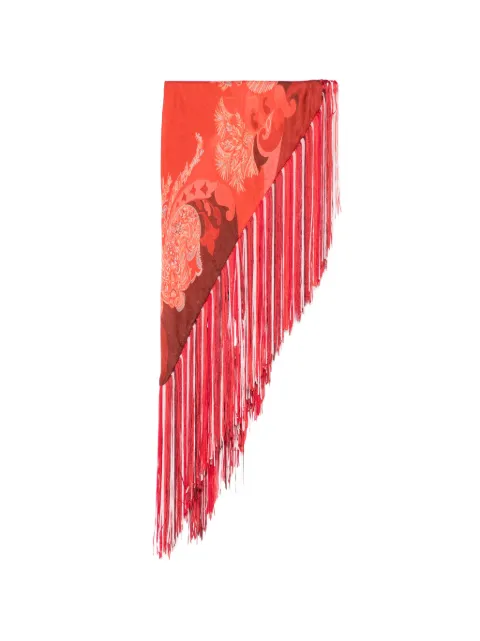 ETRO printed fringed scarf