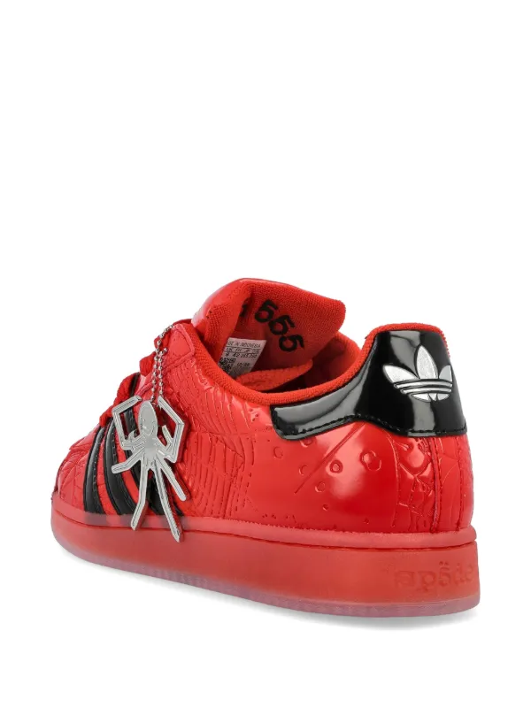 Adidas x Sp5der Superstar lace-up Sneakers | Red | FARFETCH IN