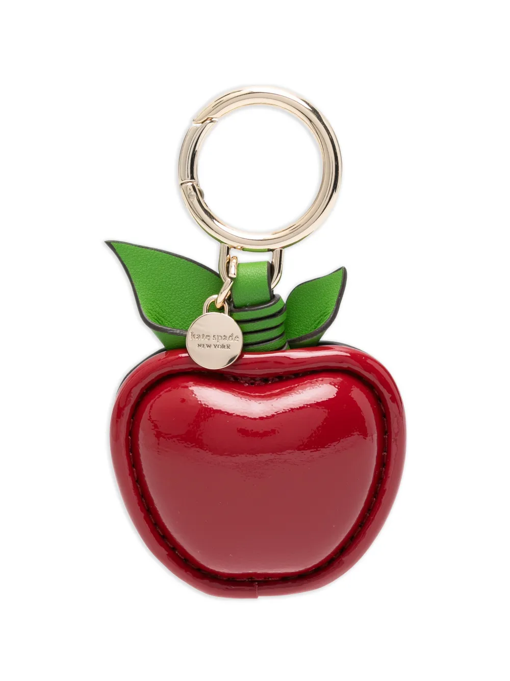 Kate Spade apple leaves bag charm - Rosso