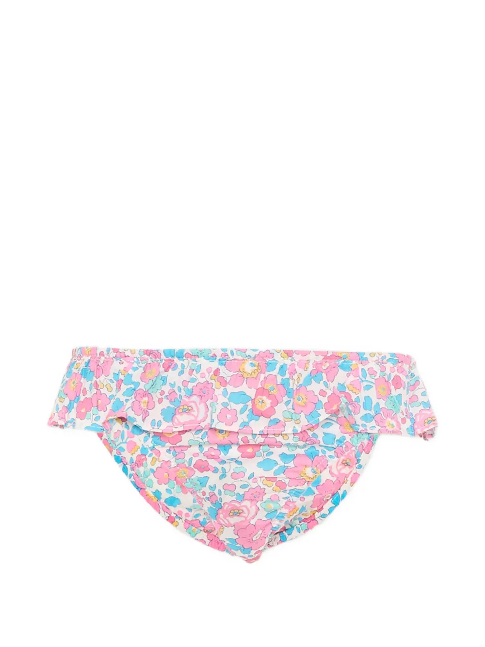 Pesciolino Rosso Kids ruffled floral bikini bottoms - Bianco