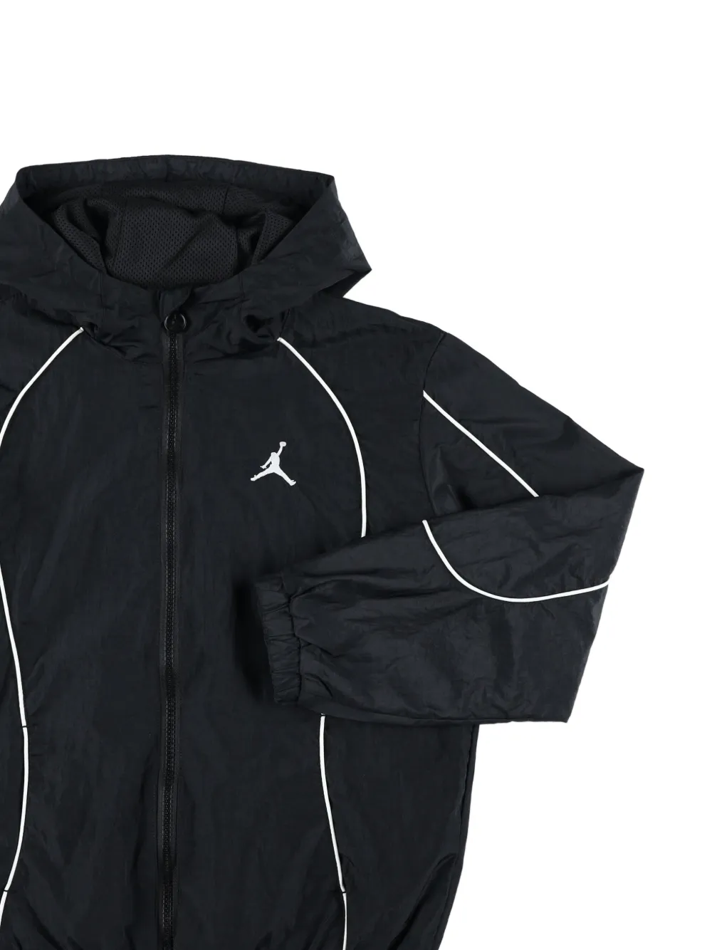  Jordan Kids Hooded Piping Jacket - Black 