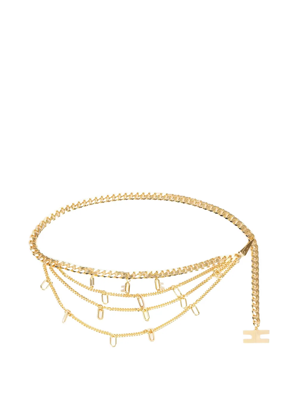 Elisabetta Franchi charm-details chain belt - Gold