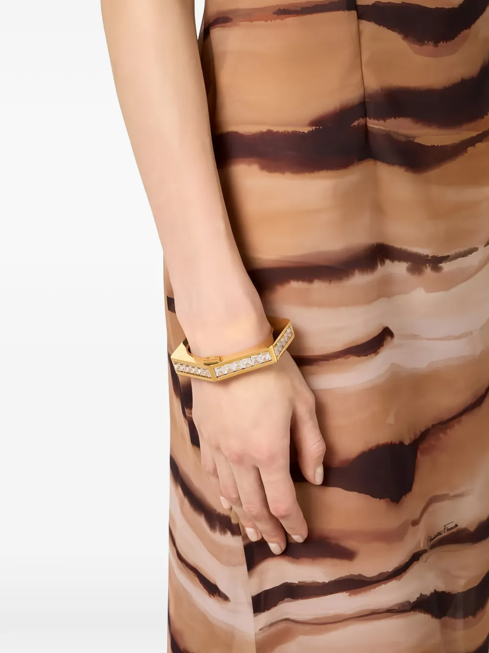 Elisabetta Franchi Bracciale con strass - Oro