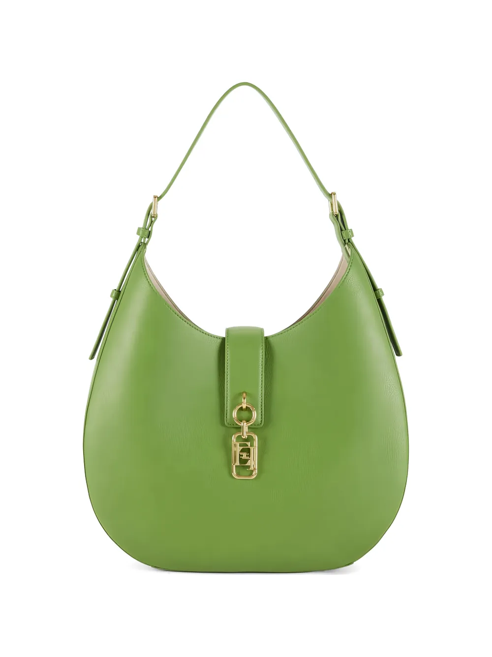 Elisabetta Franchi logo-charm shoulder bag - Verde