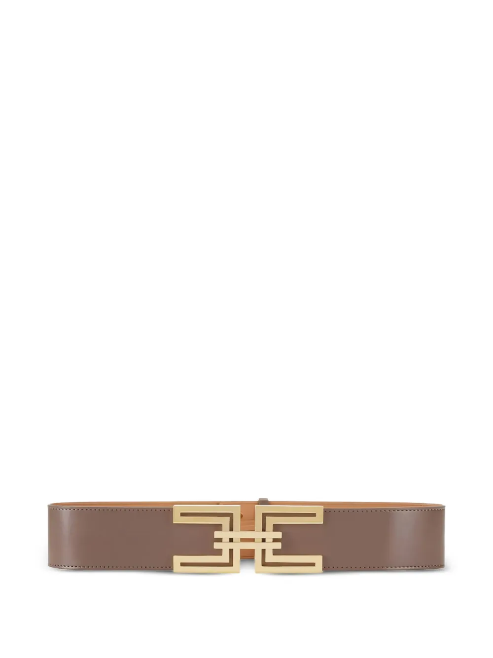Elisabetta Franchi logo-plaque belt - Marrone