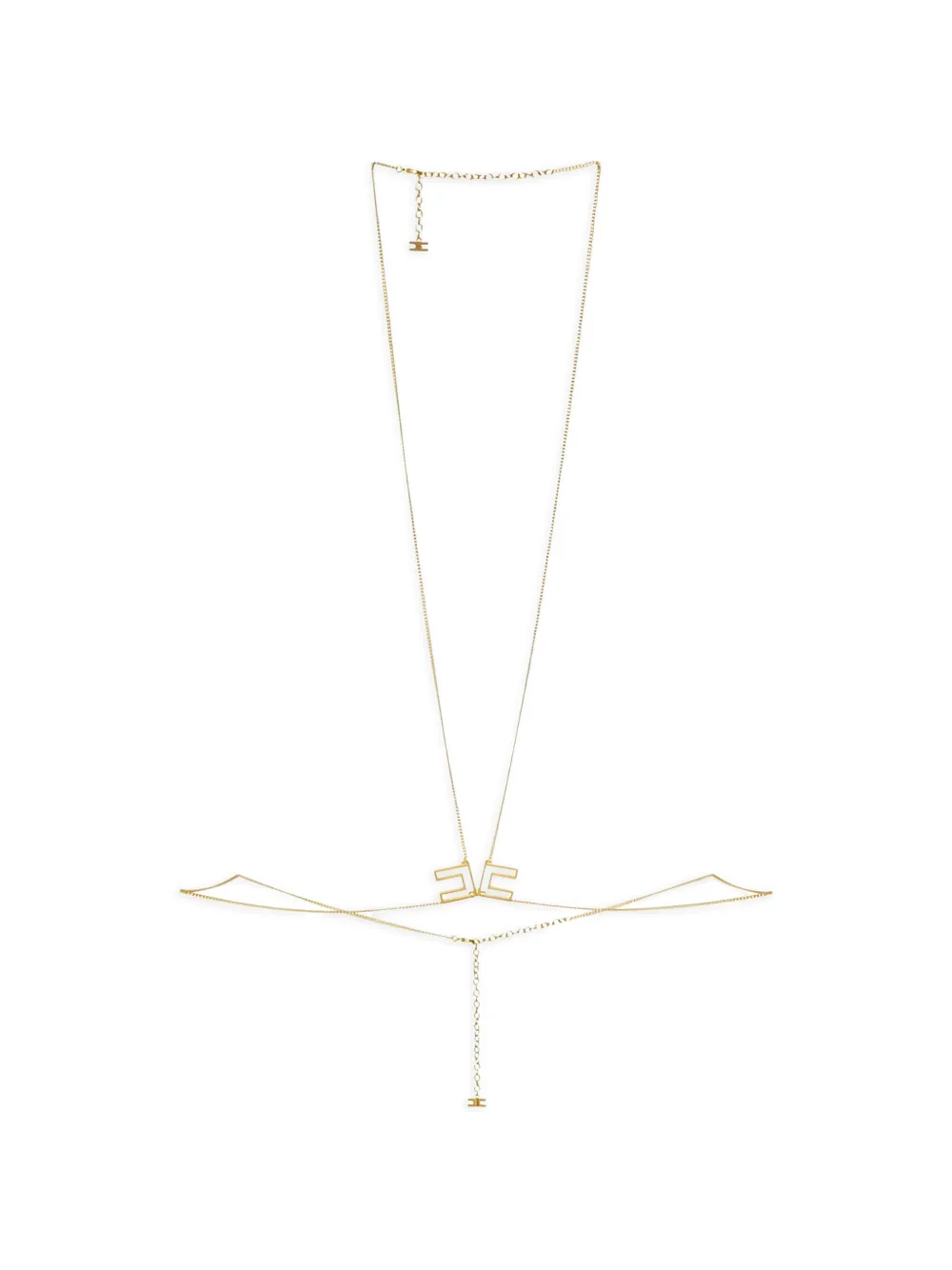 Elisabetta Franchi Body con logo - Oro