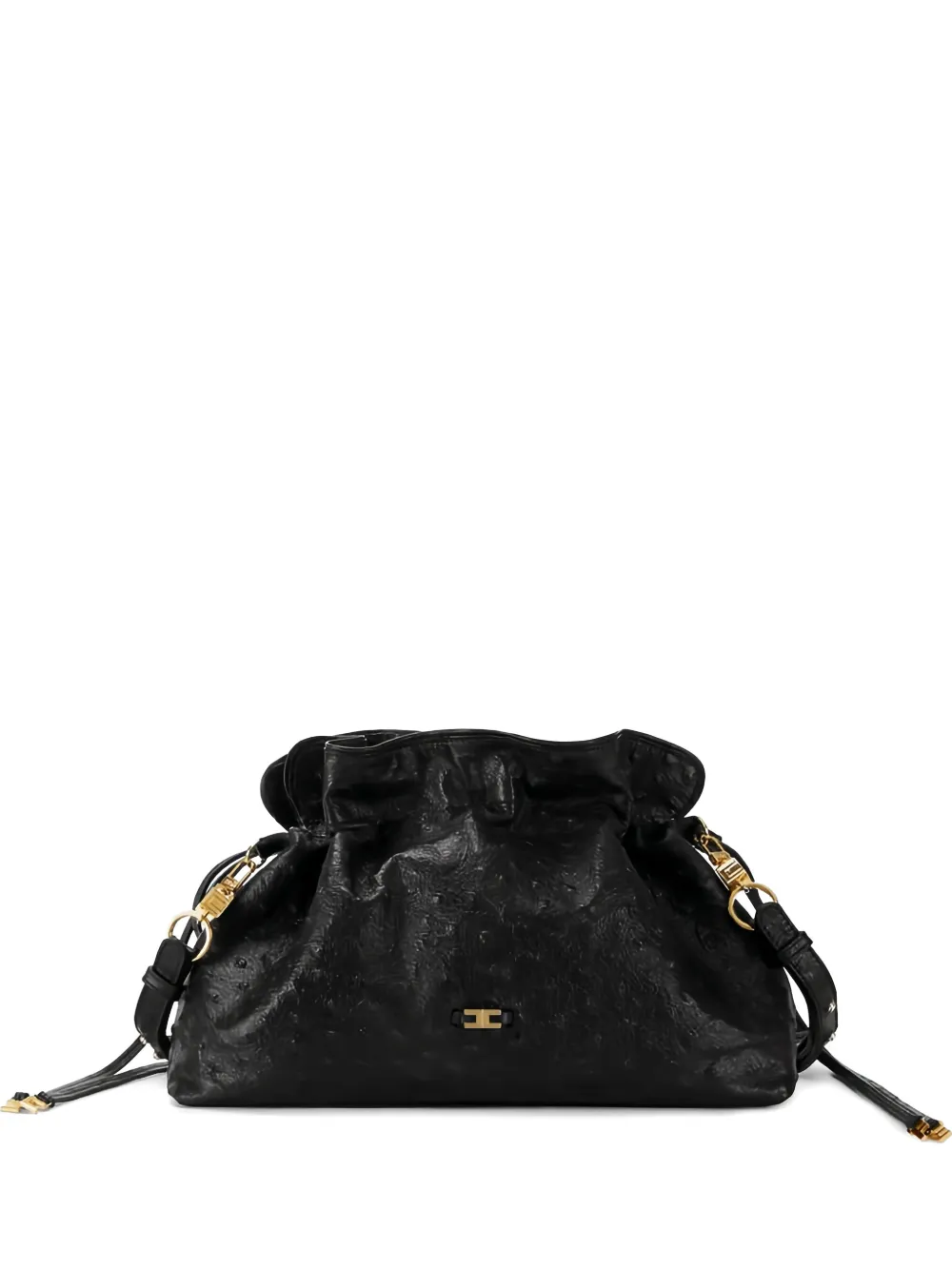 Elisabetta Franchi Borsa a spalla con logo - Nero