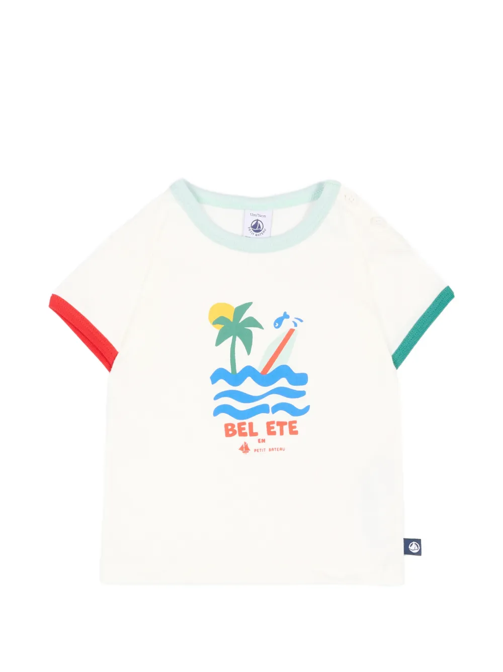 Petit Bateau Grafisch T-shirt met korte mouwen Wit