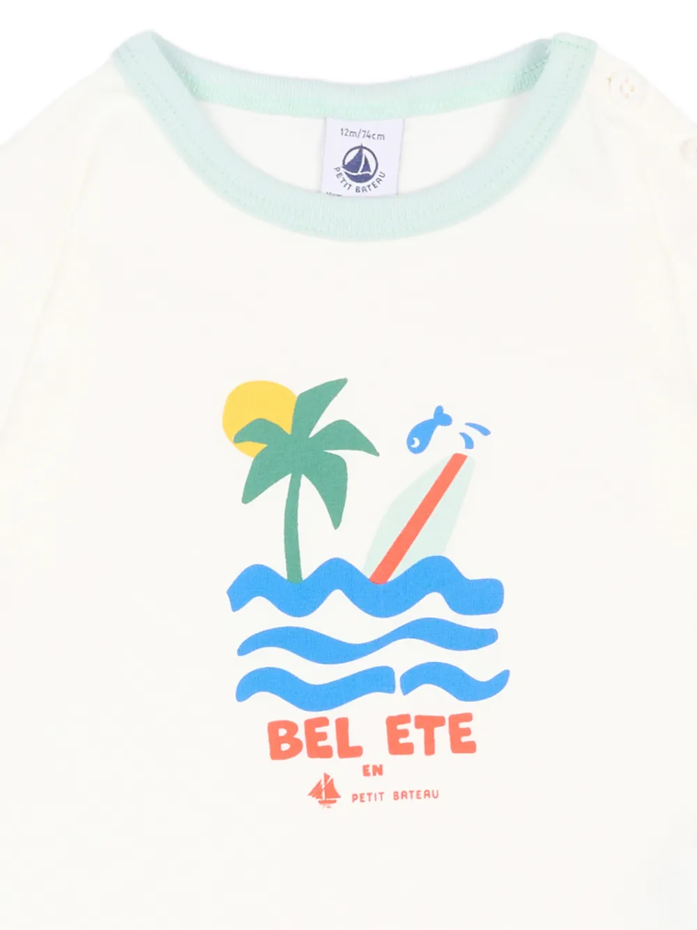 Petit Bateau Grafisch T-shirt met korte mouwen Wit