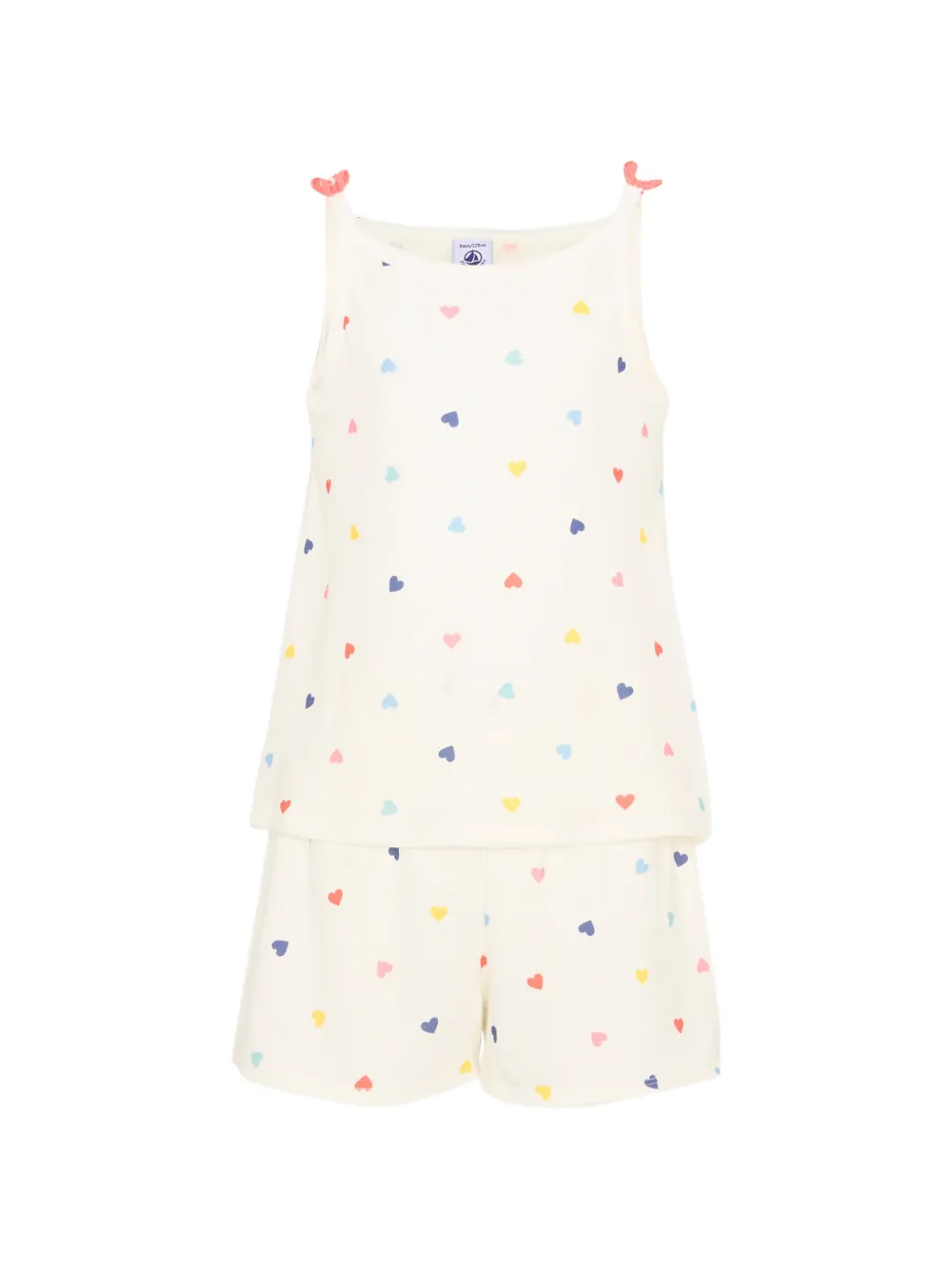 Petit Bateau heart-print pajama - Weiß