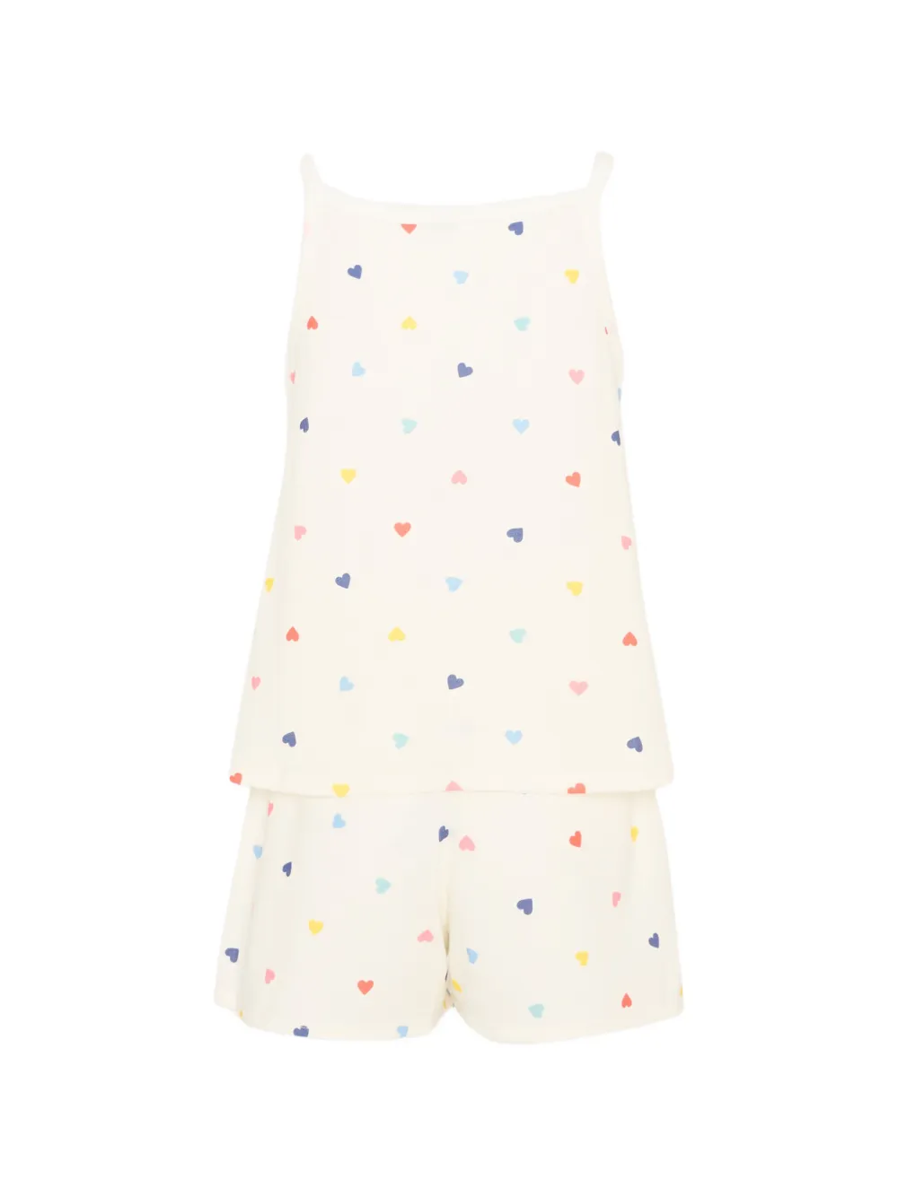 Petit Bateau Pyjama met hartprint Wit