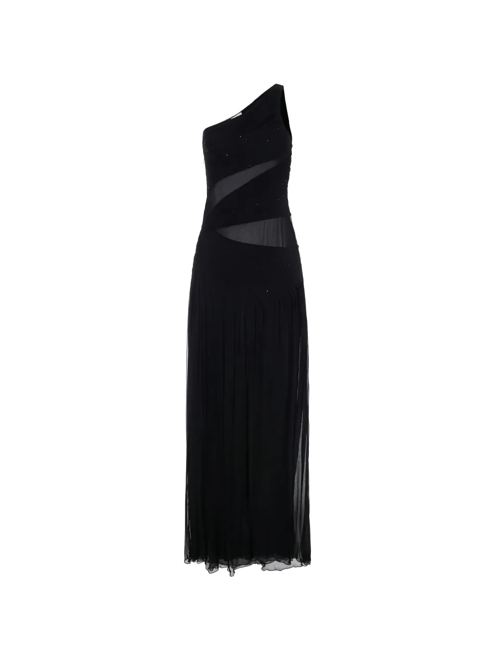 Elisabetta Franchi embroidered one-shoulder dress - Schwarz