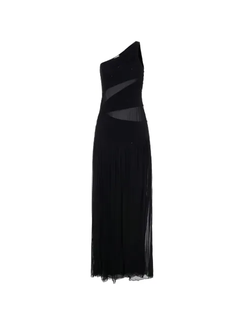 Elisabetta Franchi vestido bordado con hombro descubierto