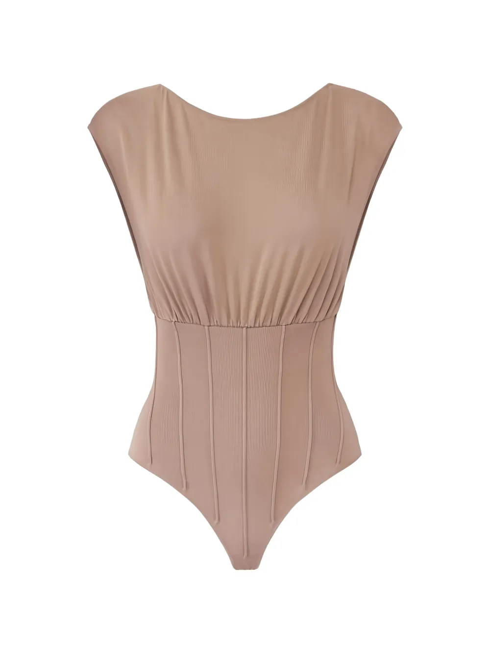 Elisabetta Franchi ribbed necklace-detail bodysuit - Toni neutri