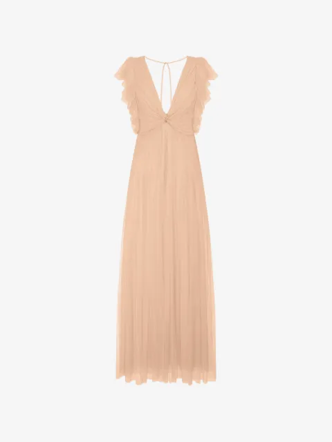 Elisabetta Franchi vestido largo con volantes