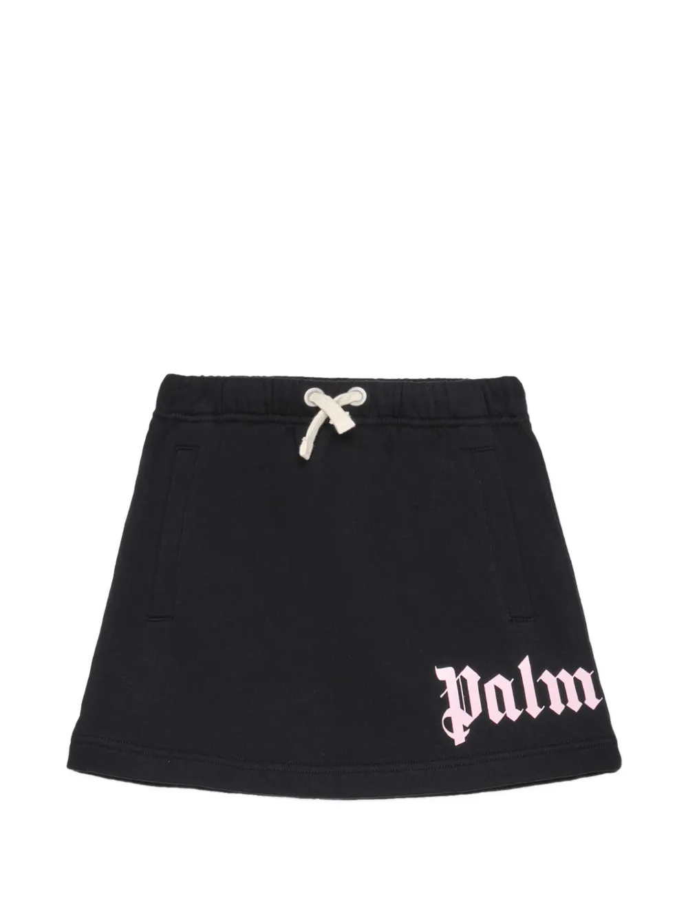 Palm Angels Kids angels drawstring skirt - Nero