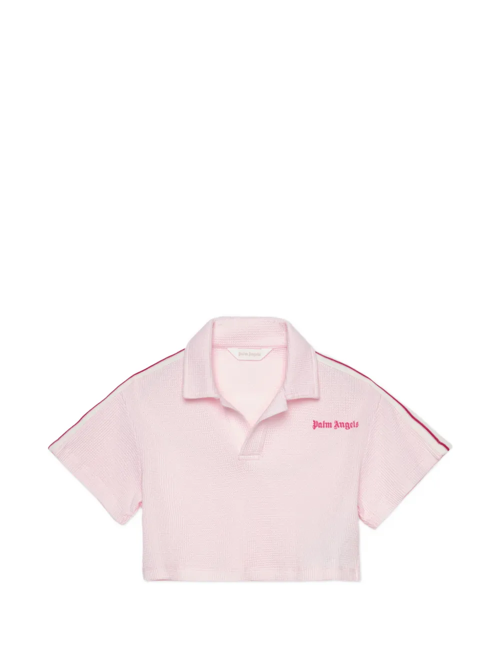 Palm Angels Kids stripe-detail T-shirt - Rosa
