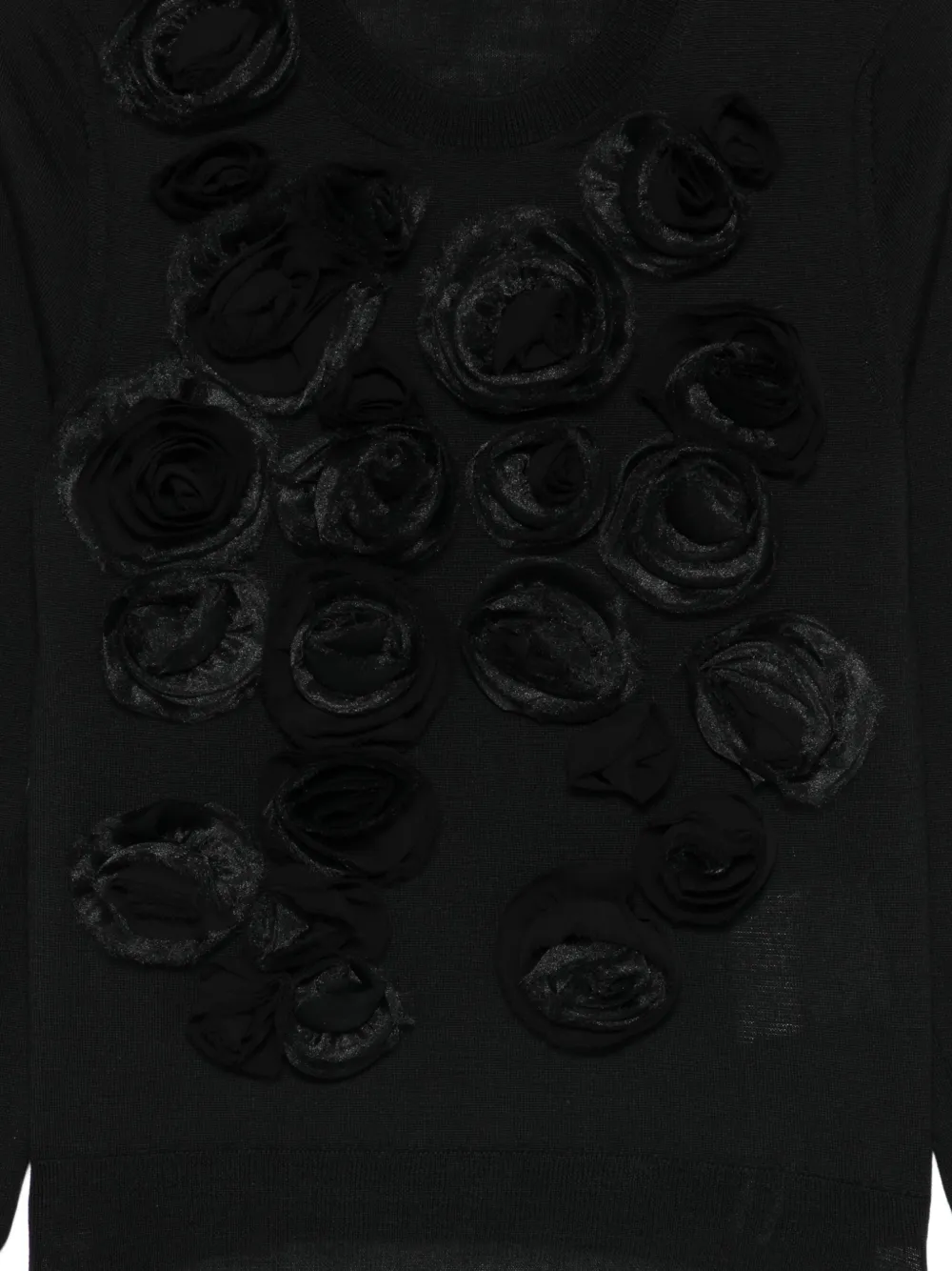 Comme Des Garçons Comme Des Garçons Trui met bloemapplicatie Zwart