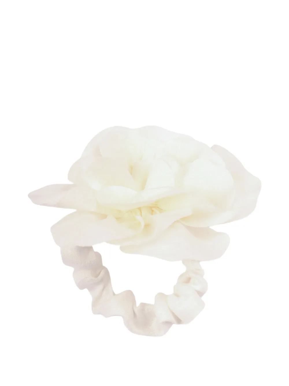 Il Gufo Elastisch haarelastiek met bloemdetail Wit