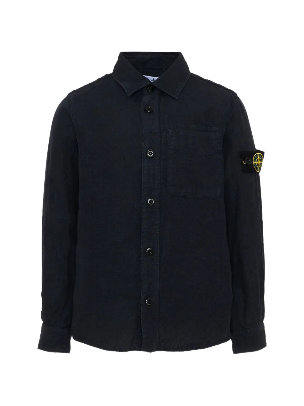Stone Island Junior long-sleeve pocket shirt - Blau