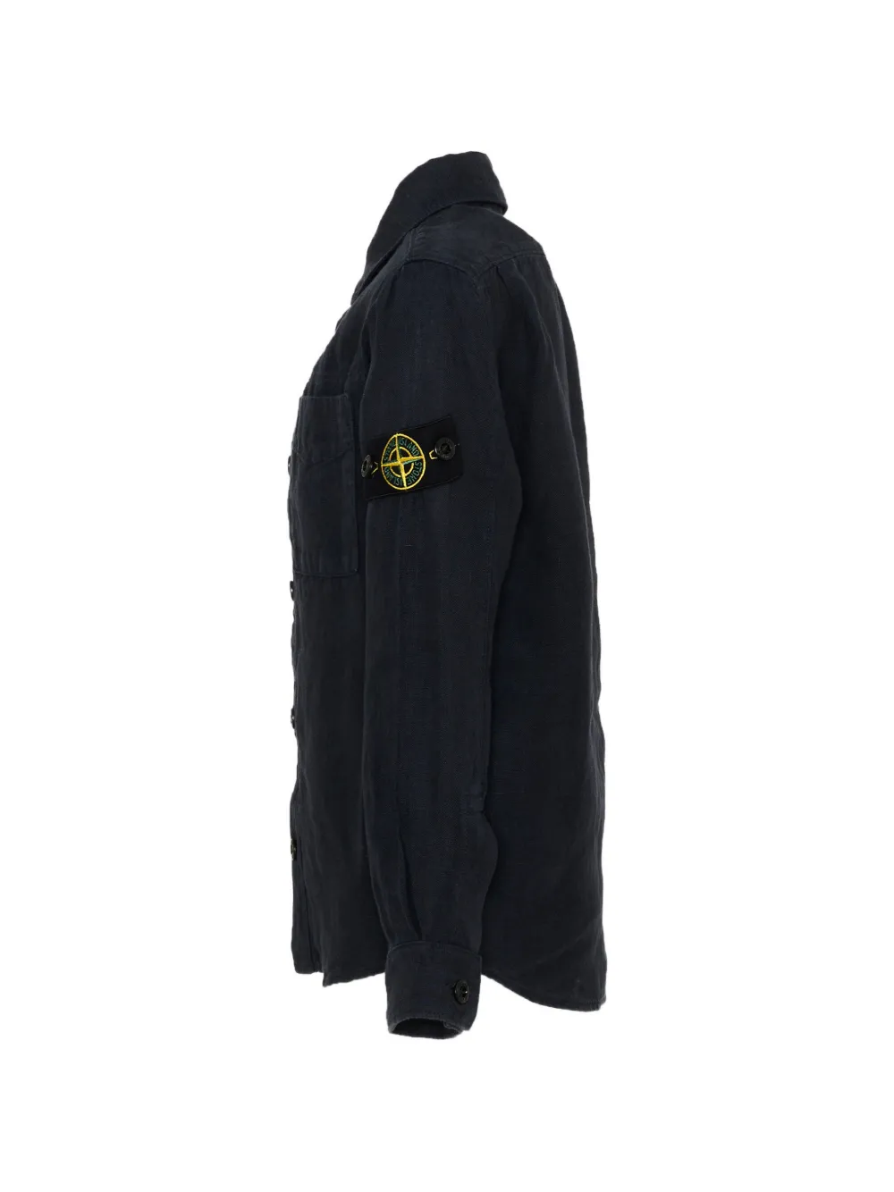Stone Island Junior Shirt met lange mouwen en zak Blauw