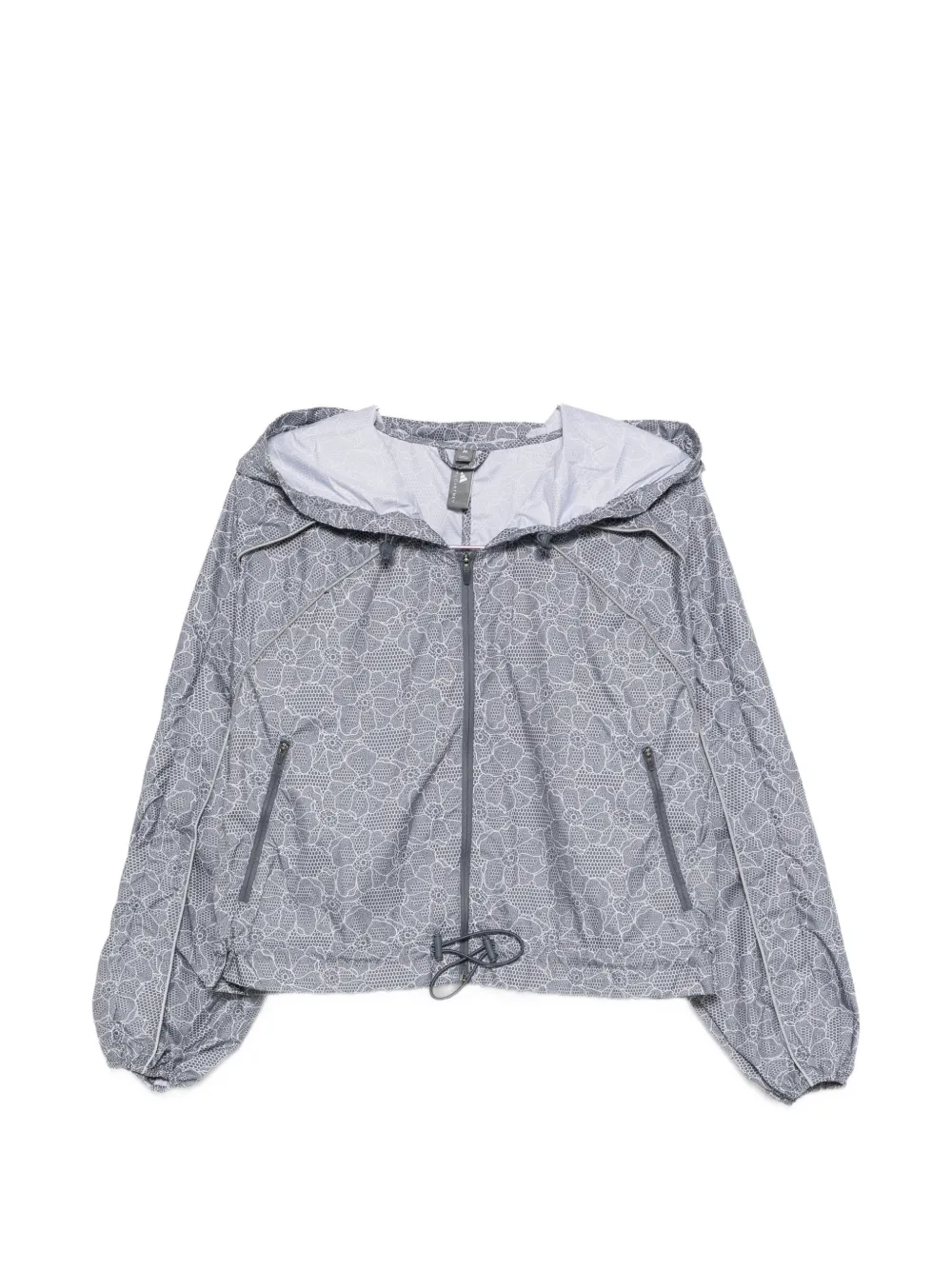 adidas by Stella McCartney floral hooded jacket - Grigio