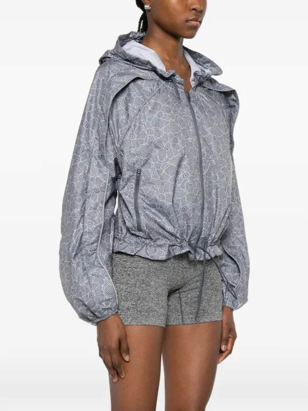 adidas by Stella McCartney フローラル柄ジャケット Adidas By Stella McCartney フローラル フーデッドジャケット
