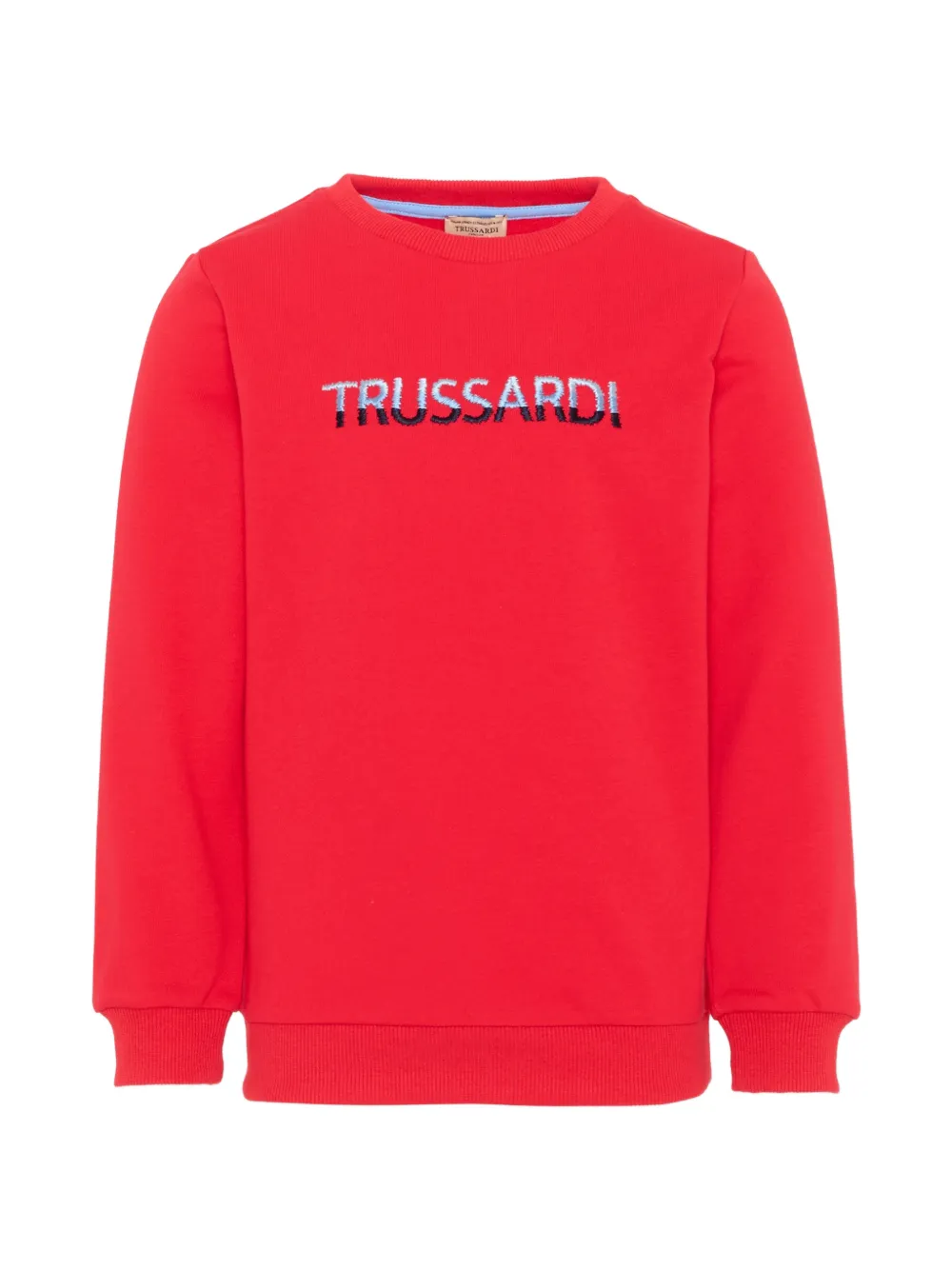TRUSSARDI JUNIOR logo-embroidered sweatshirt - Rosso