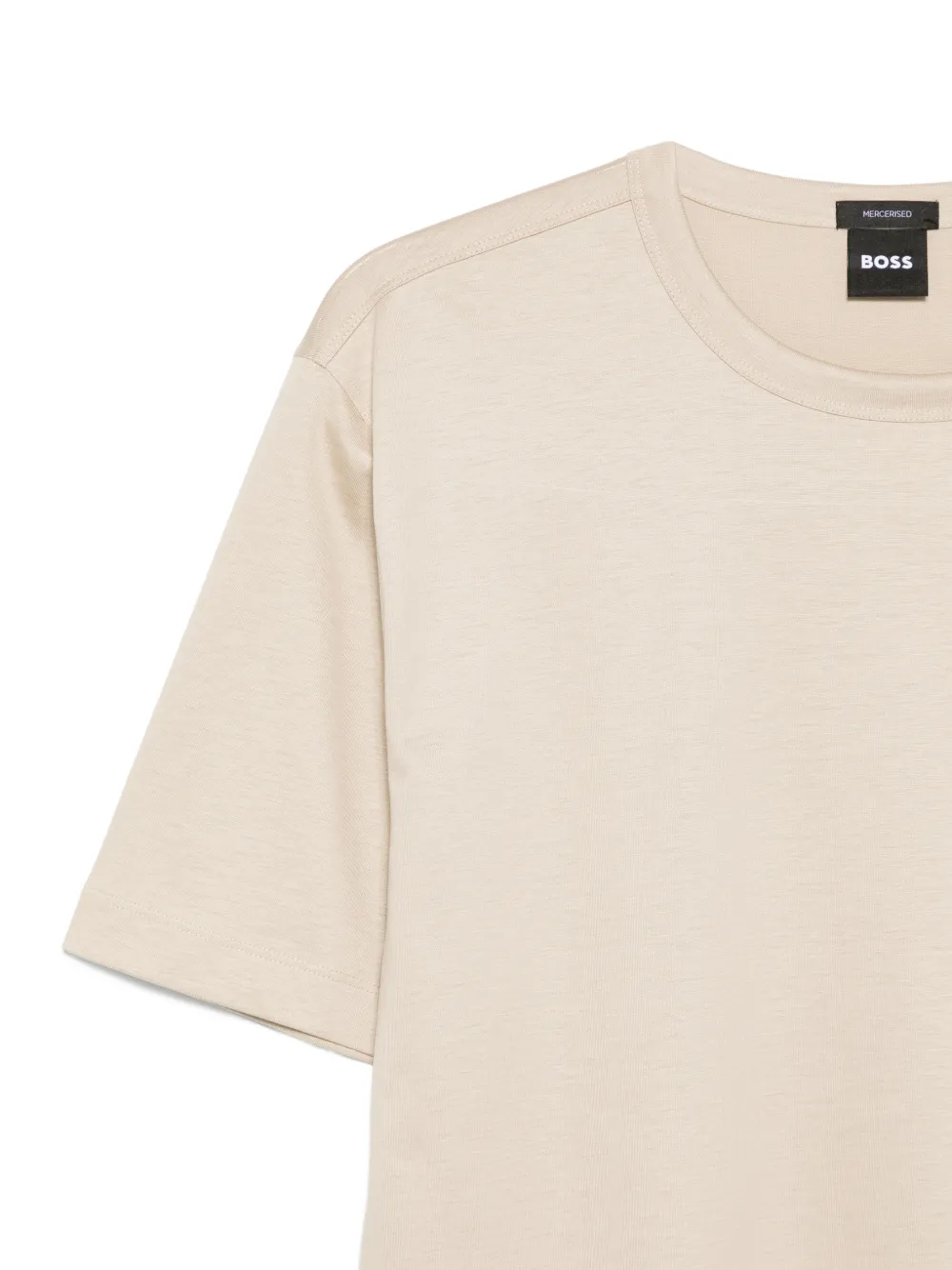 BOSS T-shirt met ronde hals Beige