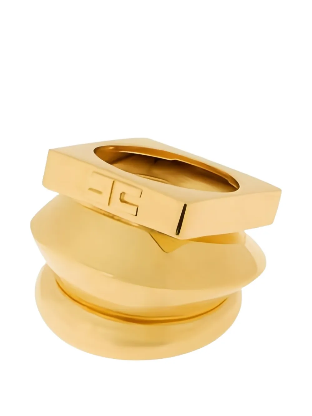 Elisabetta Franchi Golden metal ring - U95|Yellow Gold
