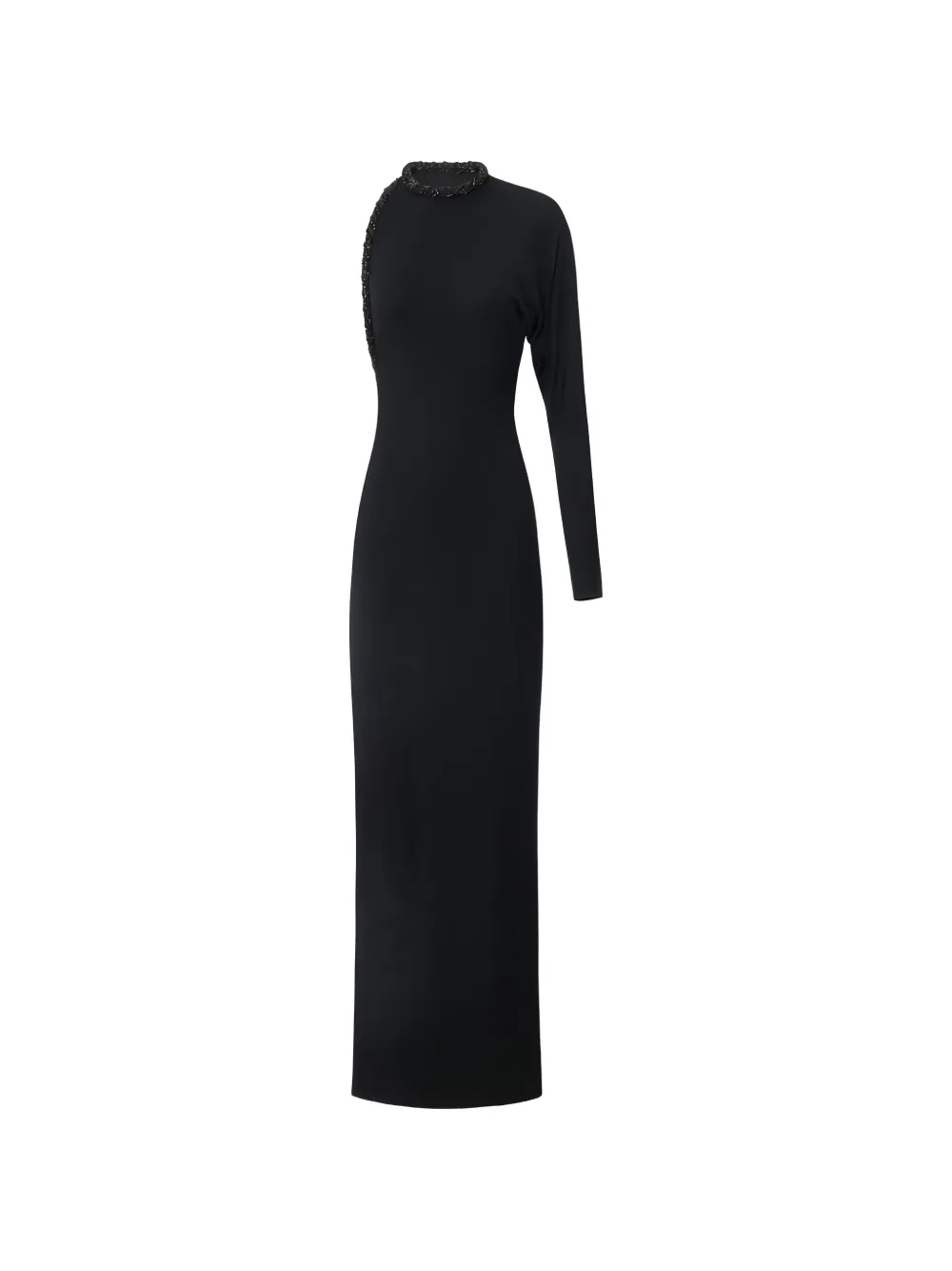 Elisabetta Franchi one-shoulder embellished maxi dress - Nero