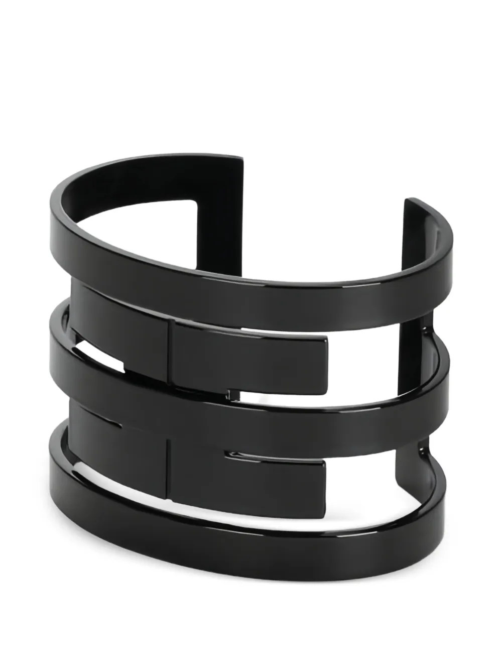 Elisabetta Franchi logo-detail multi-band cuff bracelet - Blau