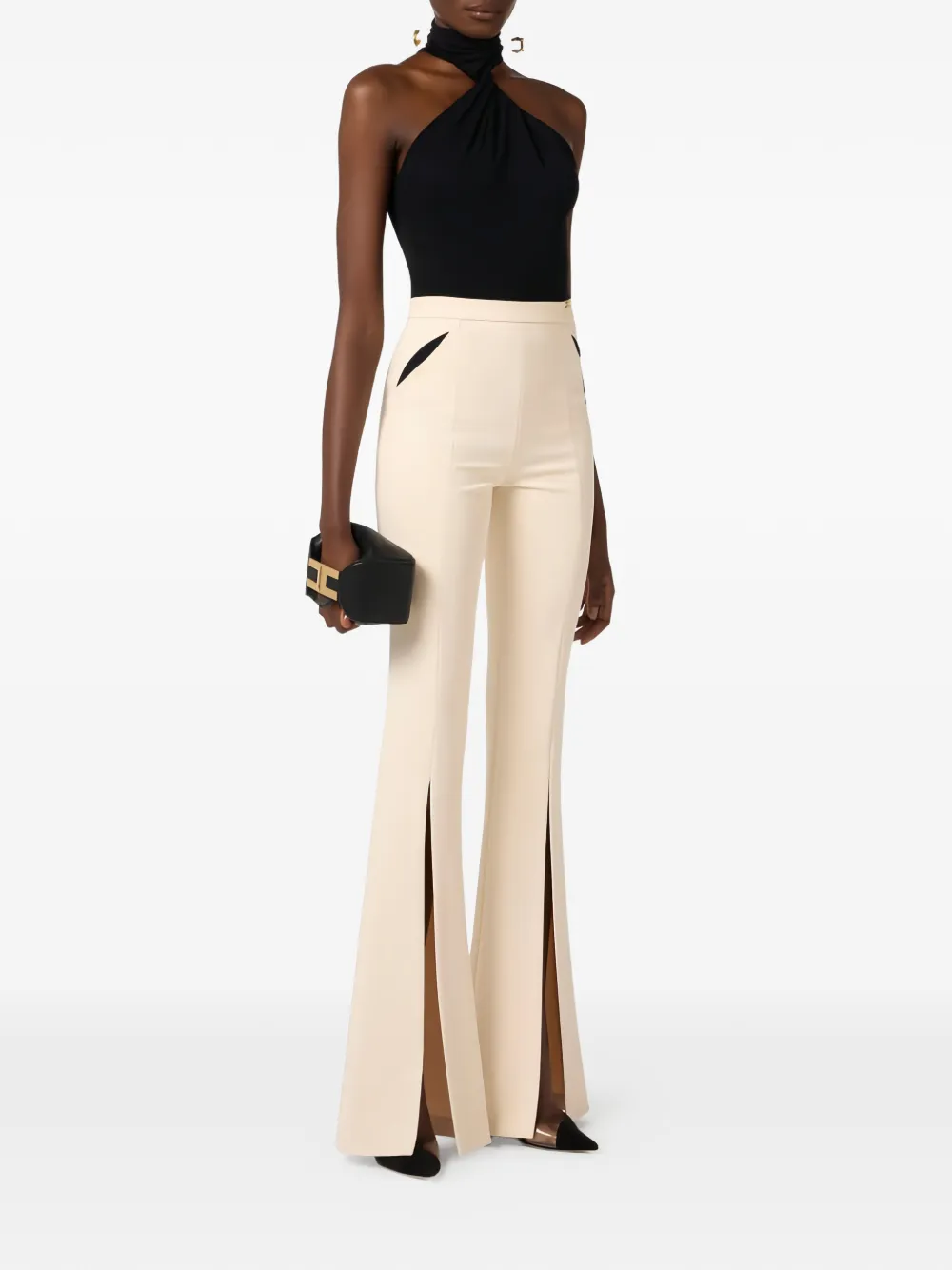 Elisabetta Franchi Body van crêpe jersey Zwart
