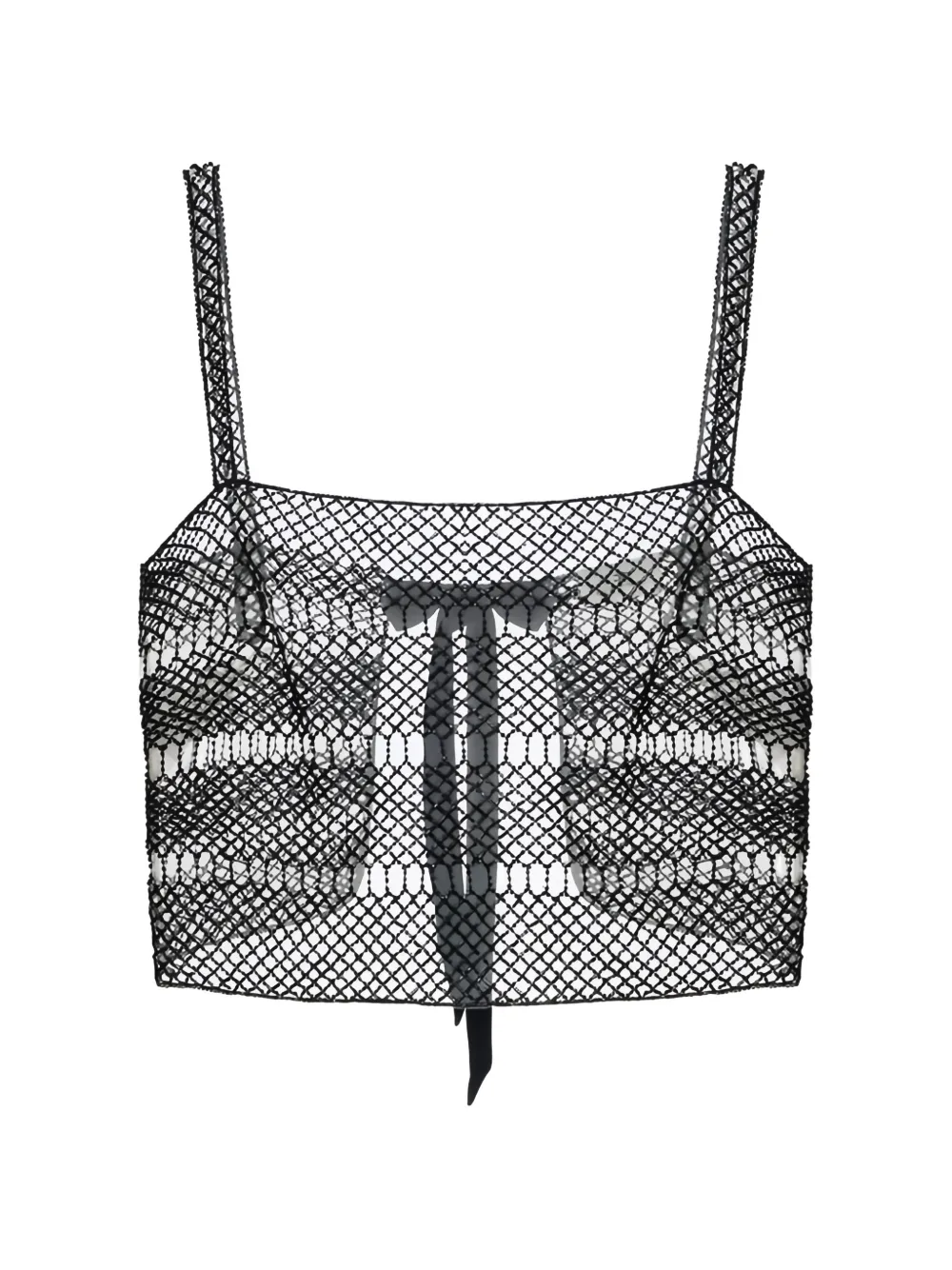 Elisabetta Franchi open-work band top - Nero