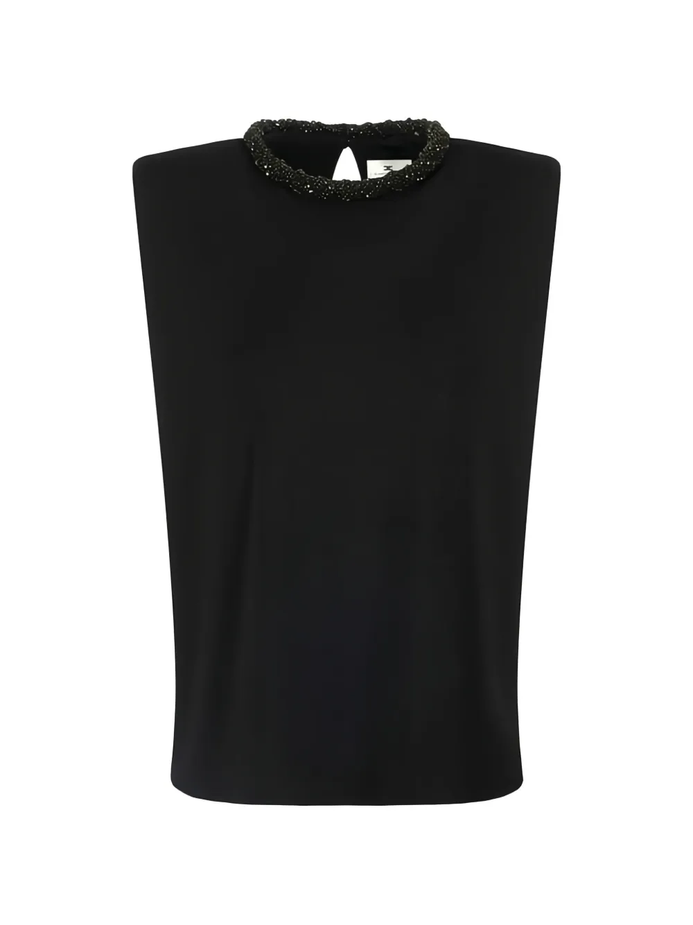 Elisabetta Franchi jewel-embellished sleeveless top - Nero