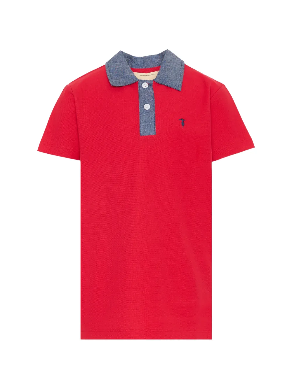 TRUSSARDI JUNIOR short-sleeve piqué polo shirt - Rosso
