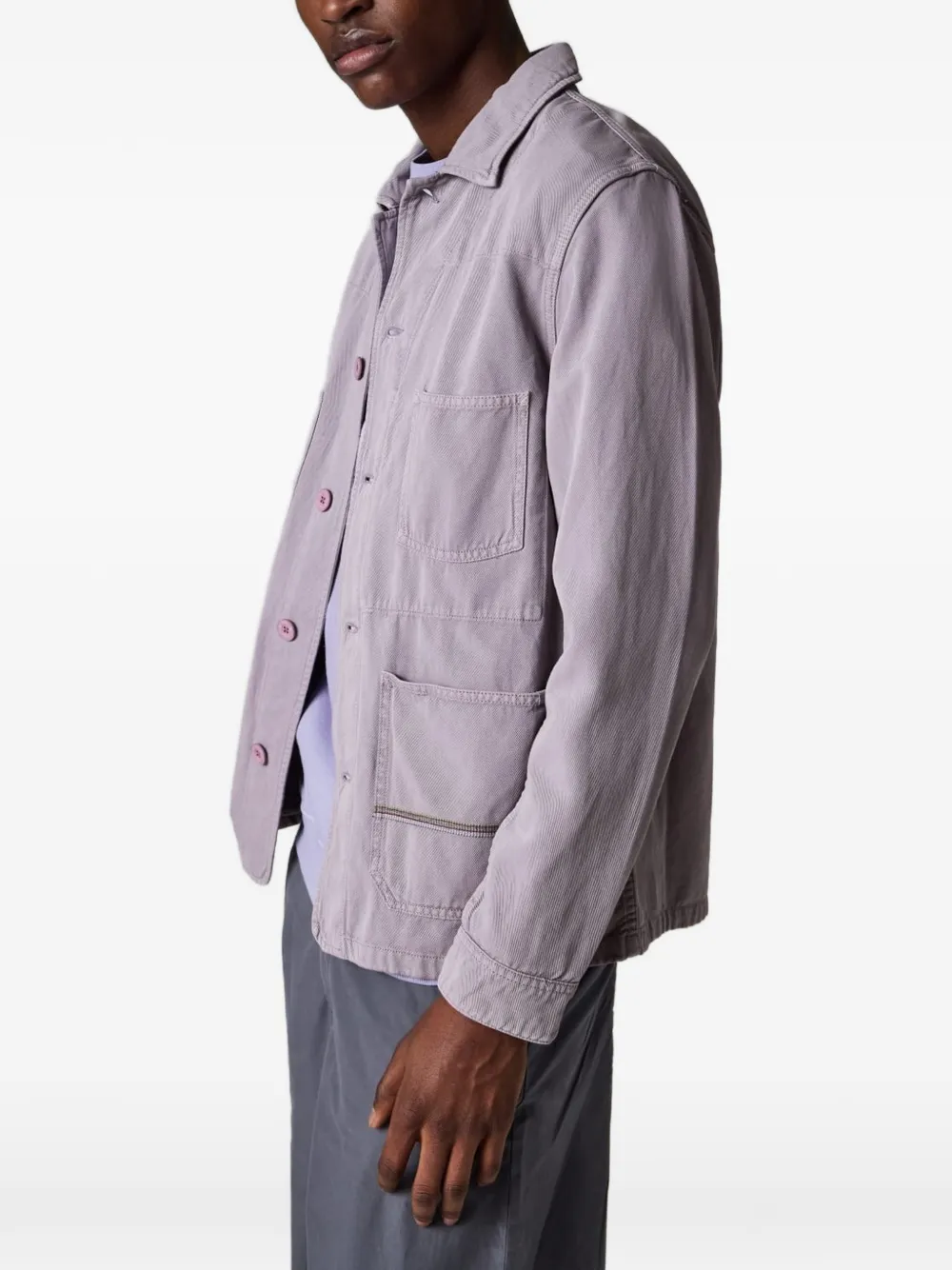 PS Paul Smith Shirtjack met opgestikte zak Paars