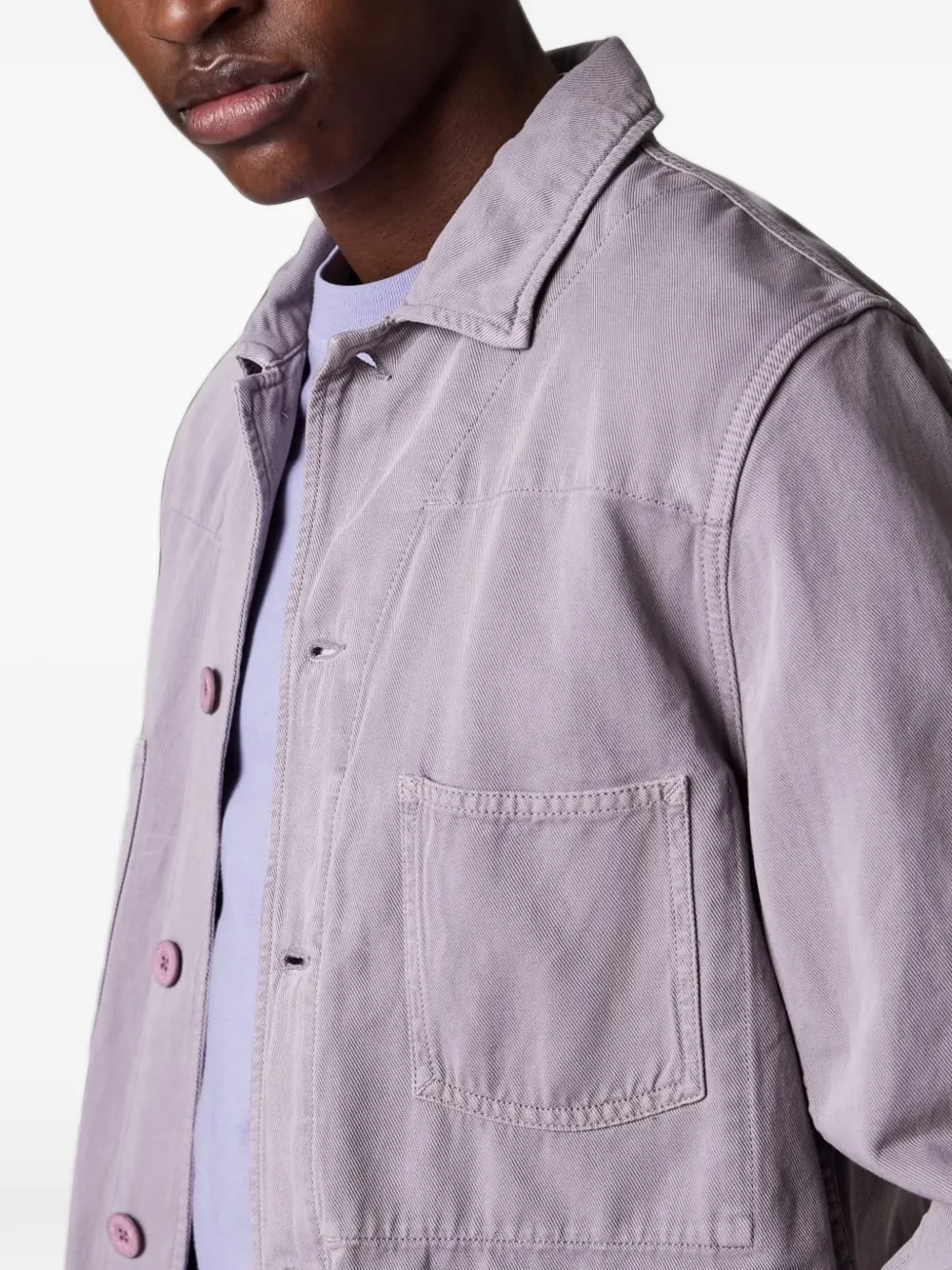 PS Paul Smith Shirtjack met opgestikte zak Paars