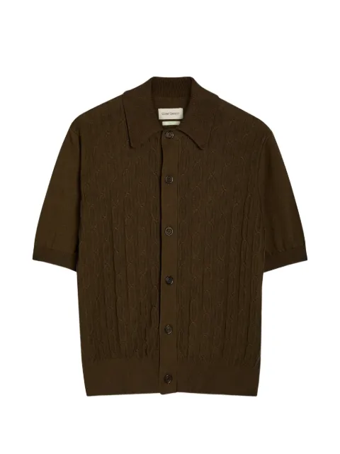 Oliver Spencer cable-knit short-sleeve shirt