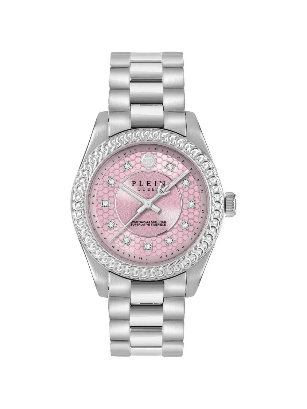 Philipp Plein Queen Supreme Crystal 36mm Watch - Rosa