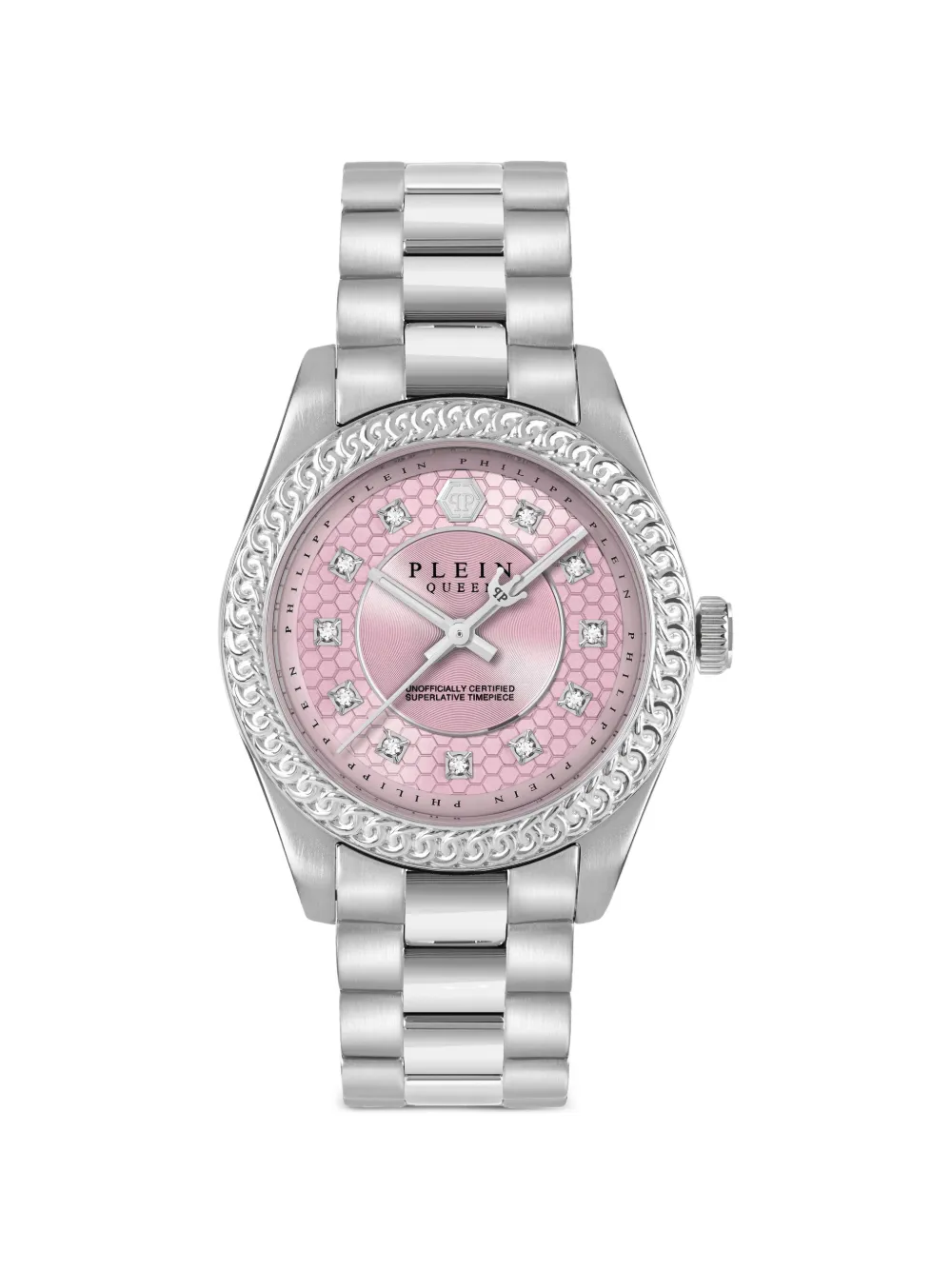 Philipp Plein Queen Supreme Crystal 36mm Watch - Rosa