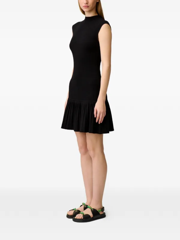 claudie pierlot pleated dress Claudie Pierlot Paris Blue Pleated Dress With Embroidered Top Size 42 Lining